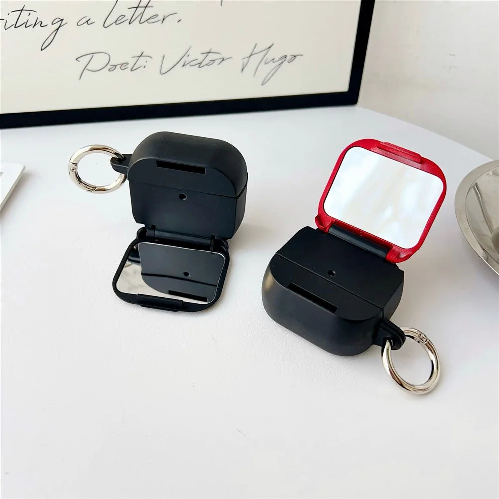 For AirPods 4 Protective Case PC + TPU TWS Earphone Charging Case Cover with Hook - Red - 7