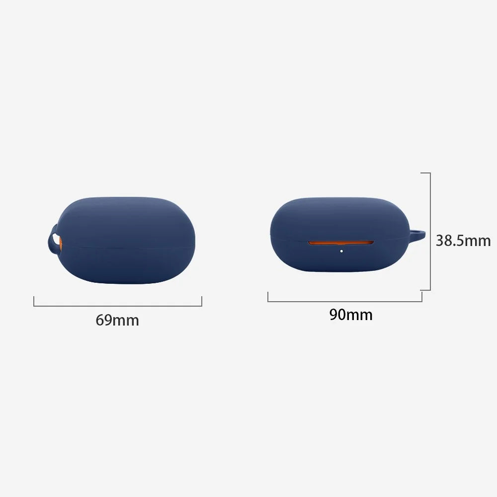 For Beats Powerbeats Pro 2 Silicone Case with Anti Lost Buckle Bluetooth-compatible Earphones Protective Cover - Dark Blue - 6