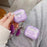 For Apple AirPods Pro Protective Case Shell Texture Pattern TWS Earbuds Soft TPU Cover with Heart Strap - 6