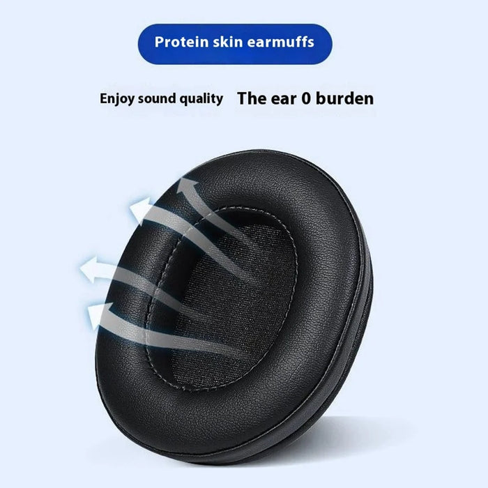 1Pair For iGene K5 Replacement Ear Pads Headphones Memory Foam + Leather Cushions Noise Blocking - Black - 4