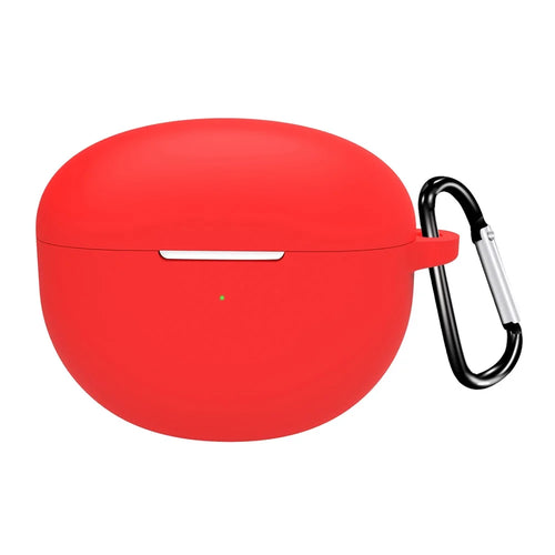 For Oppo Enco Air3i Protective Case Semi In-Ear Bluetooth-Compatible Earbuds Silicone Cover with Hook - Red - 1