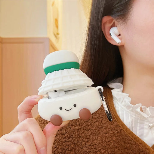 For Apple AirPods Pro 2 / AirPods Pro Earphone Case Cute Cartoon Badminton Shape Silicone Cover with Carabiner - 1