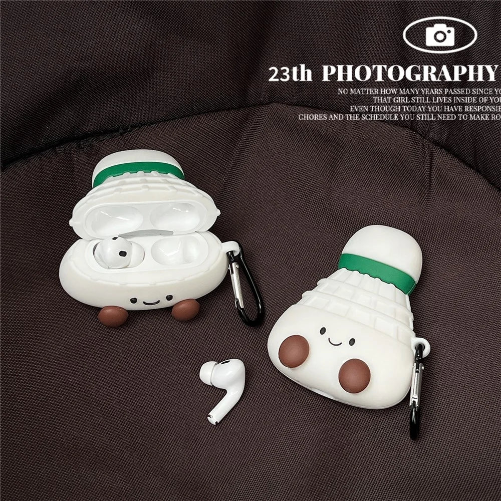 For Apple AirPods Pro 2 / AirPods Pro Earphone Case Cute Cartoon Badminton Shape Silicone Cover with Carabiner - 4