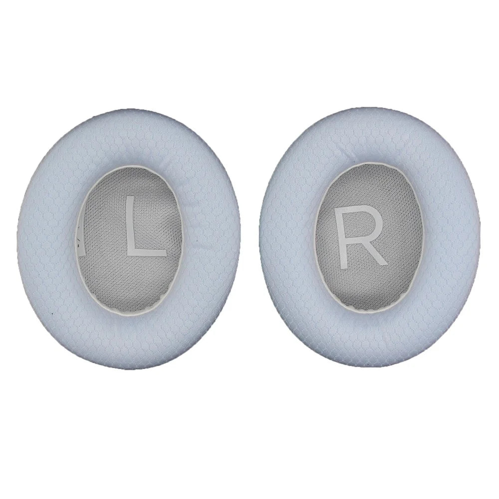 JZF-317 1Pair For Bose 700  /  NC700 Headset Earpads Foam Replacement Ear Cushions Mesh Fabric Protective Cover with Cotton Pads - White - 1