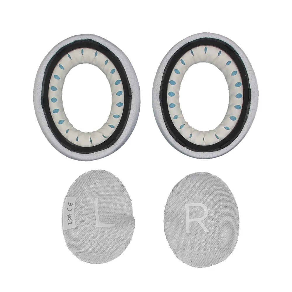 JZF-317 1Pair For Bose 700  /  NC700 Headset Earpads Foam Replacement Ear Cushions Mesh Fabric Protective Cover with Cotton Pads - White - 4