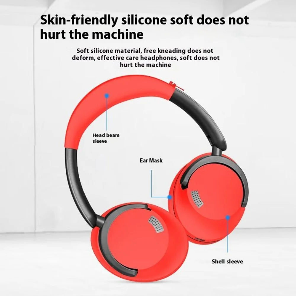 JZF-539 Headphones Protective Case For 1MORE Sonoflow  /  HC905  /  HQ51  /  HQ30 Silicone Cover Earphone Accessories - Dark Blue - 6