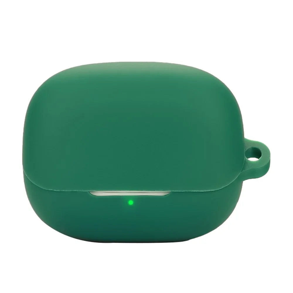 For Xiaomi Redmi Buds 5 Pro Silicone Case with Anti Lost Buckle Bluetooth-Compatible Earphones Protective Cover - Blackish Green - 1