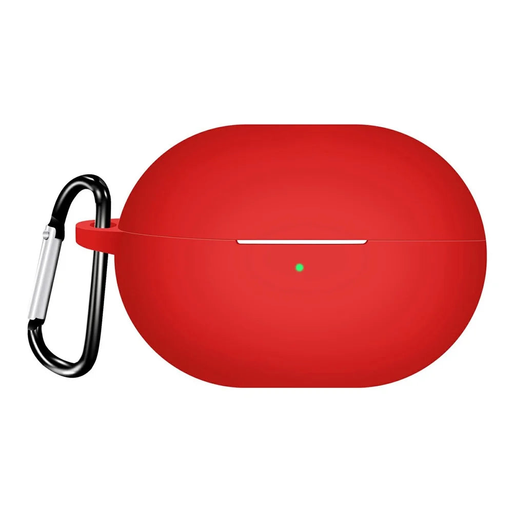 For Huawei FreeBuds Pro 4 Protective Case Bluetooth-Compatible Earbuds Silicone Cover with Hook - Red - 1
