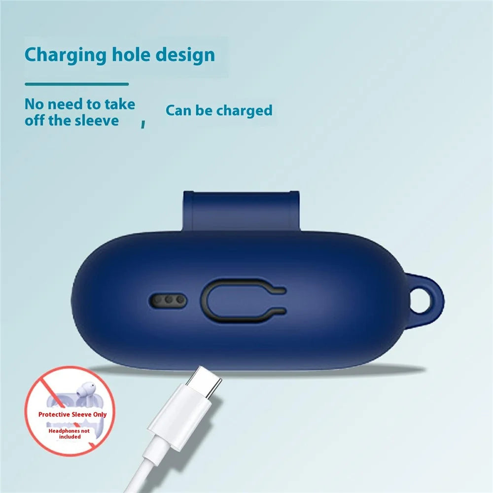 For Huawei FreeBuds Pro 4 Protective Case Bluetooth-Compatible Earbuds Silicone Cover with Hook - Red - 4