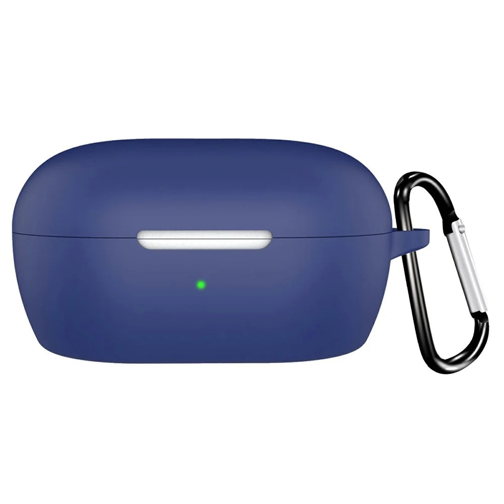 For Bose QuietComfort Protective Case Bluetooth-Compatible Earbuds Silicone Cover with Hook - Dark Blue - 1