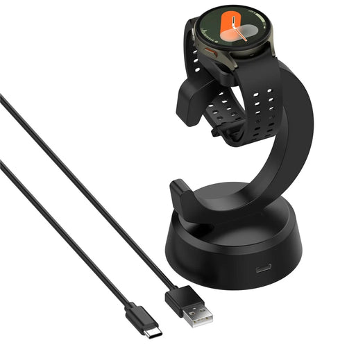For Samsung Galaxy Watch Ultra 47mm / Watch7 44mm / 40mm C-Shape Charging Stand Magnetic Wireless Charger - 1