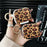 For Apple AirPods 3 Protective Case PC + TPU Leopard Earphone Cover with Mirror and Hook - Black - 4