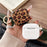 For AirPods 4 Protective Case PC + TPU Leopard Earphone Cover with Mirror and Hook - White - 5
