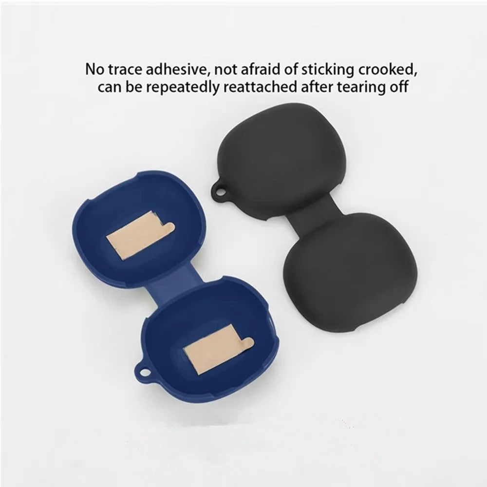 For QCY AilyBuds E10 Silicone Case Wireless Earphones Protective Cover with Anti-Lost Buckle - Dark Blue - 4