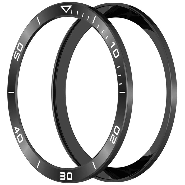For Garmin Fenix 8 47mm AMOLED Version Metal Bezel Scratch Resistant Protective Ring - Black+White - 4