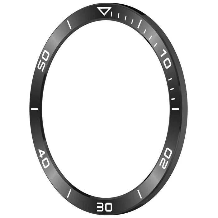 For Garmin Fenix 8 47mm AMOLED Version Metal Bezel Scratch Resistant Protective Ring - Black+White - 5