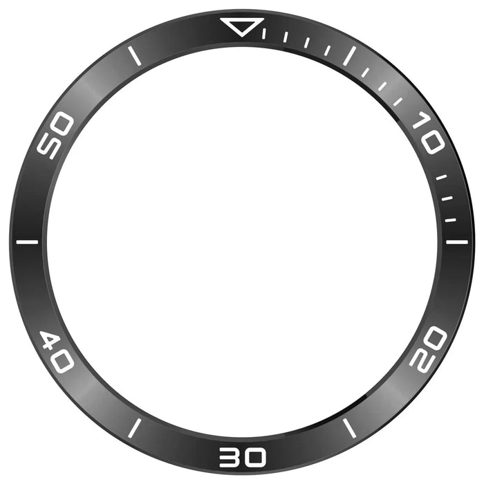 For Garmin Fenix 8 51mm AMOLED Version Metal Bezel Scratch Resistant Protective Ring - Black+White - 3