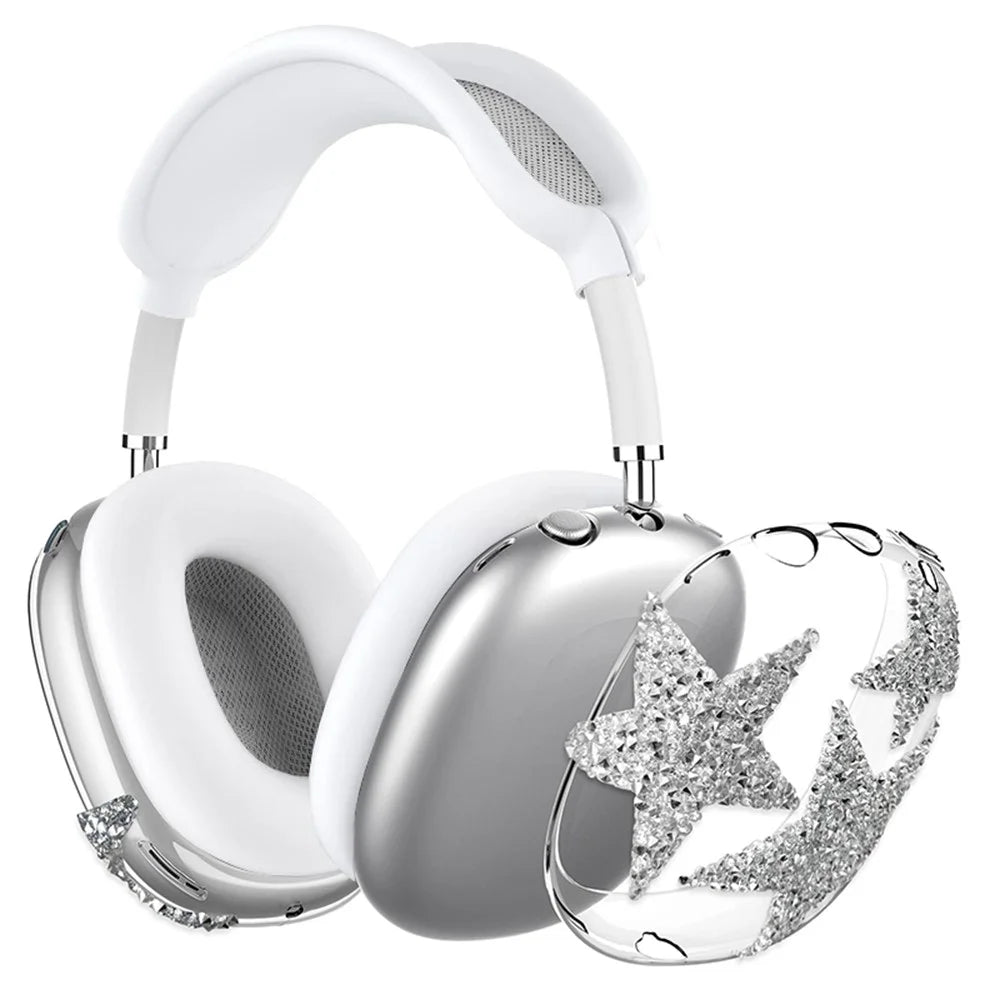3Pcs / Set For AirPods Max 2 / Max Silicone Protective Case Glitter Star Design Earmuff Sleeve Headband Cover Ear Cushion Cover - 2
