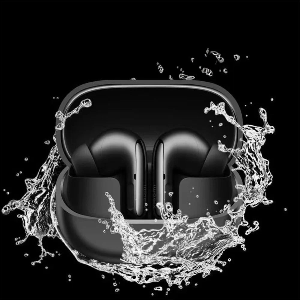 For Xiaomi Redmi Buds 5 Pro Silicone Case Wireless Earphone Anti-Scratch Protective Cover with Carabiner - Grey - 3