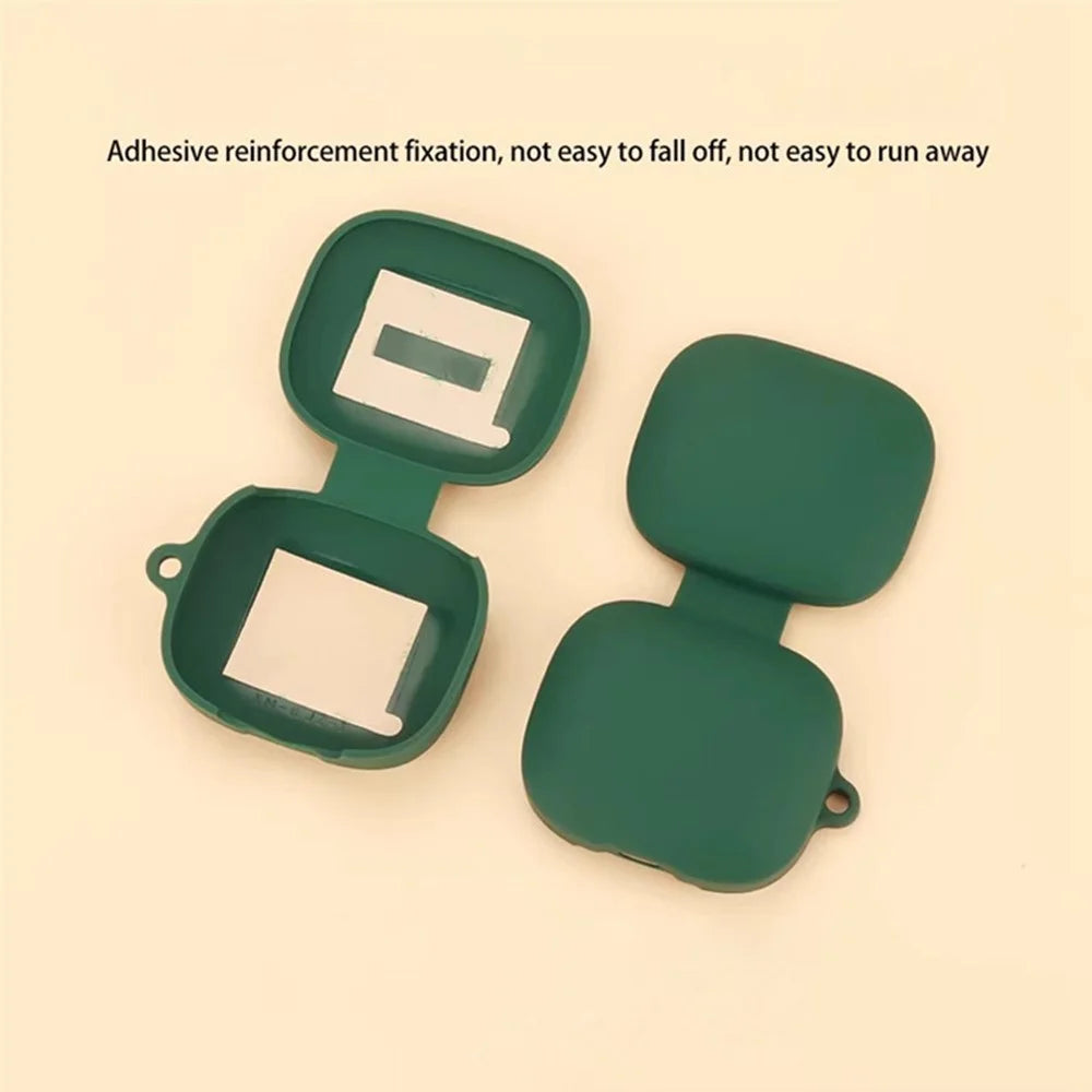 For Xiaomi Redmi Buds 7s Silicone Case Wireless Earphones Protective Cover with Anti-Lost Buckle - Blackish Green - 6