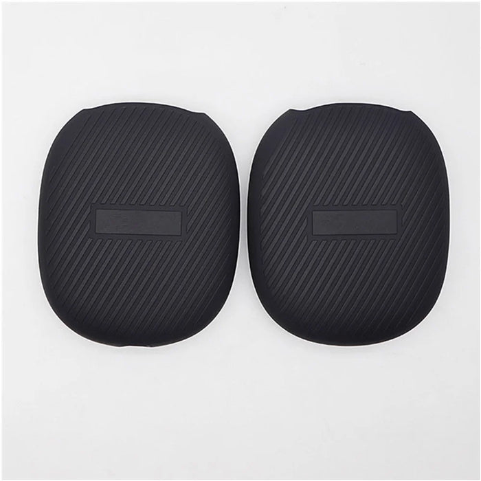 1 Pair Stripe Design Silicone Headphone Protective Case Cover for Airpods Max - Black - 2