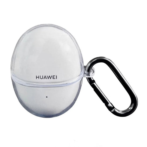 For Huawei FreeBuds 6 TPU Clear Case Wireless Earphones Protective Cover with Anti-Lost Buckle - 1