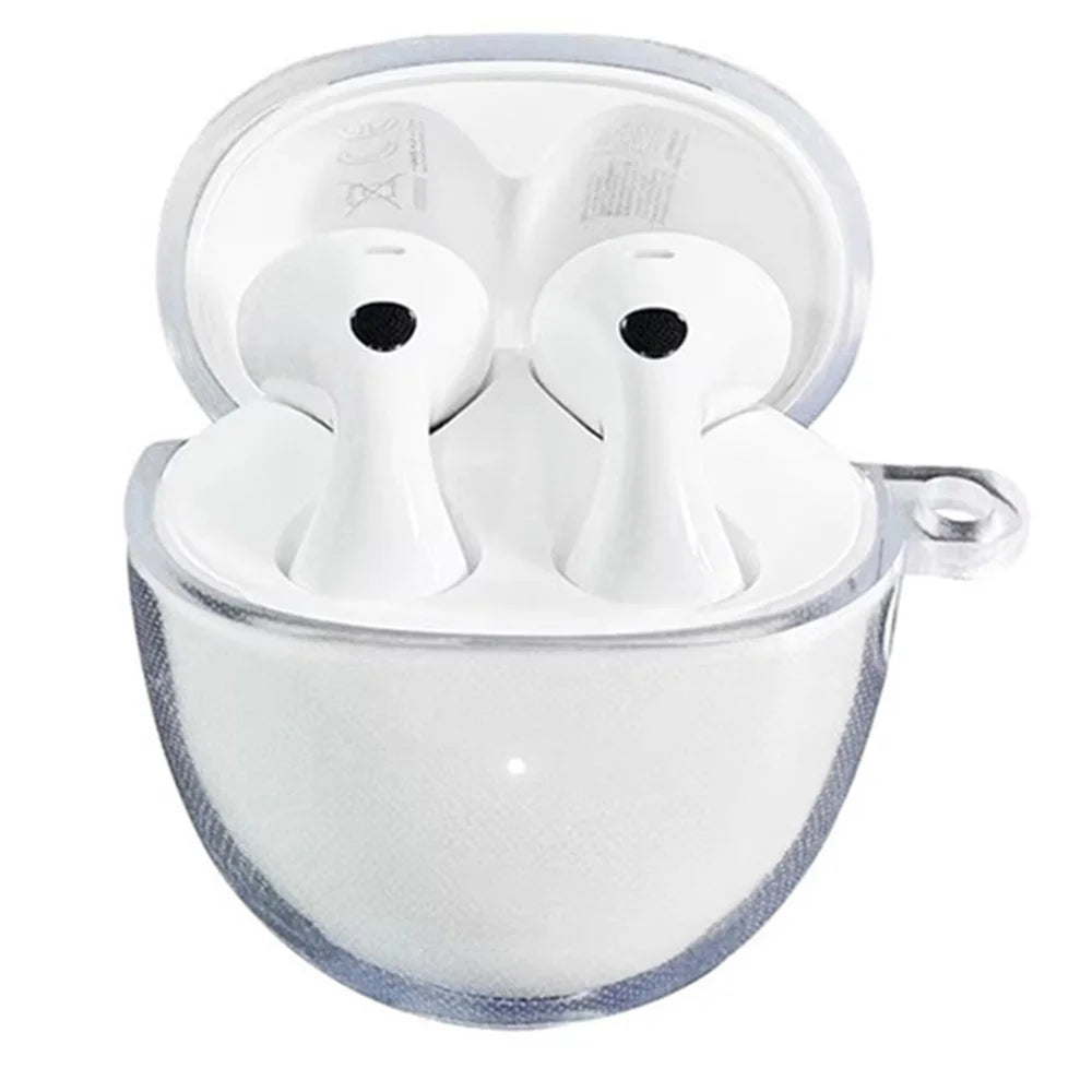 For Huawei FreeBuds 6 TPU Clear Case Wireless Earphones Protective Cover with Anti-Lost Buckle - 2
