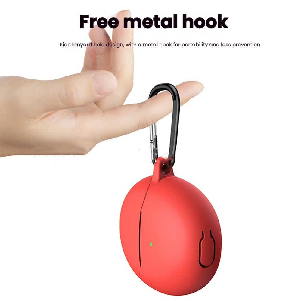 For Huawei FreeBuds 6 Silicone Case Wireless Earphone Anti-Scratch Protective Cover with Carabiner - Purple - 6