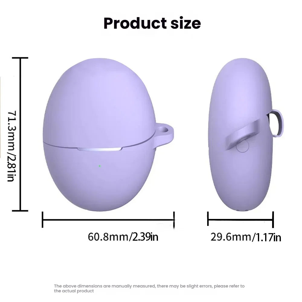 For Huawei FreeBuds 6 Silicone Case Wireless Earphone Anti-Scratch Protective Cover with Carabiner - Purple - 7