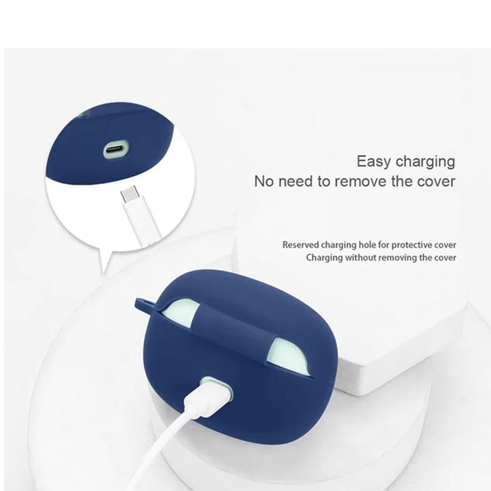 For Edifier Comfo Clip Q Silicone Case Wireless Earphones Protective Cover with Anti-Lost Buckle - Black - 4