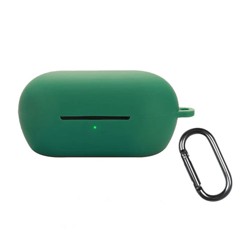 For Sony WF-C710N Silicone Case Wireless Earphones Protective Cover with Anti-Lost Buckle - Blackish Green - 1