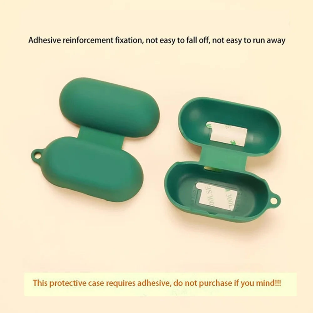 For Sony WF-C710N Silicone Case Wireless Earphones Protective Cover with Anti-Lost Buckle - Blackish Green - 6
