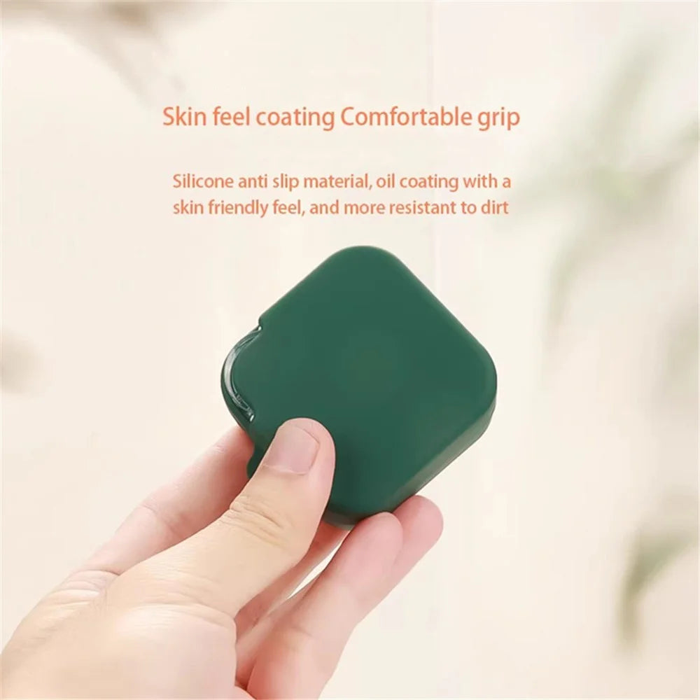 For CMF Buds 2 Silicone Case Wireless Earphones Protective Cover with Anti-Lost Buckle - Blackish Green - 5
