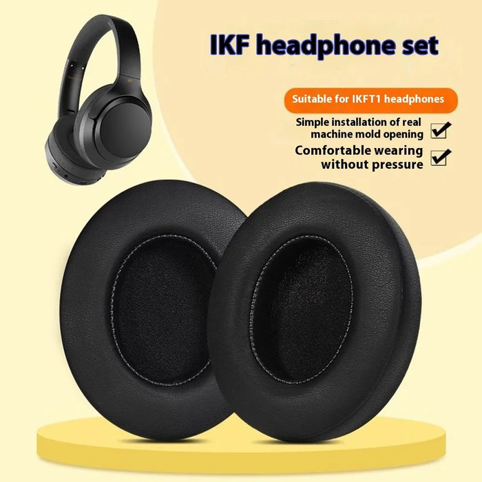 1 Pair For iKF T1 Pro / T1 Replacement Earpads Wireless Bluetooth-Compatible Headphones Protein Leather Ear Cushions - 2