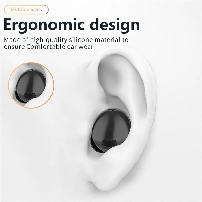 AHASTYLE PT168-B2 6 Pairs For Samsung Galaxy Buds2 Pro Silicone Ear Tips Replacement Earphone Caps, Size: S + M + L - White - 2