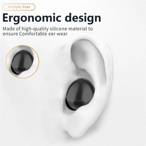 AHASTYLE PT168-B2 3 Pairs For Samsung Galaxy Buds2 Pro Silicone Ear Tips Replacement Earphone Caps, Size: S + M + L - Black - 2