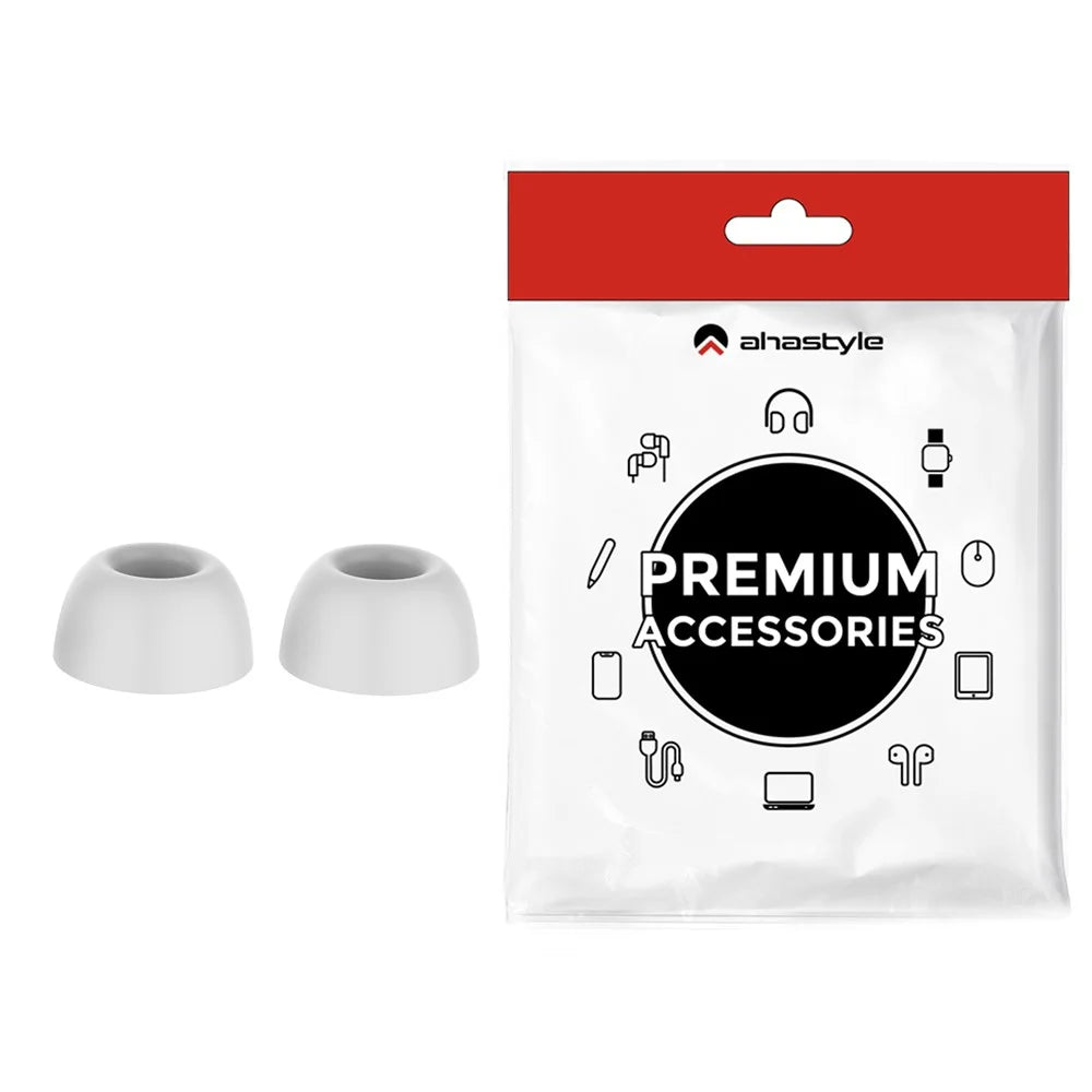 AHASTYLE PT168-B2 1 Pair For Samsung Galaxy Buds2 Pro Silicone Ear Tips Replacement Earphone Caps - White / S - 1