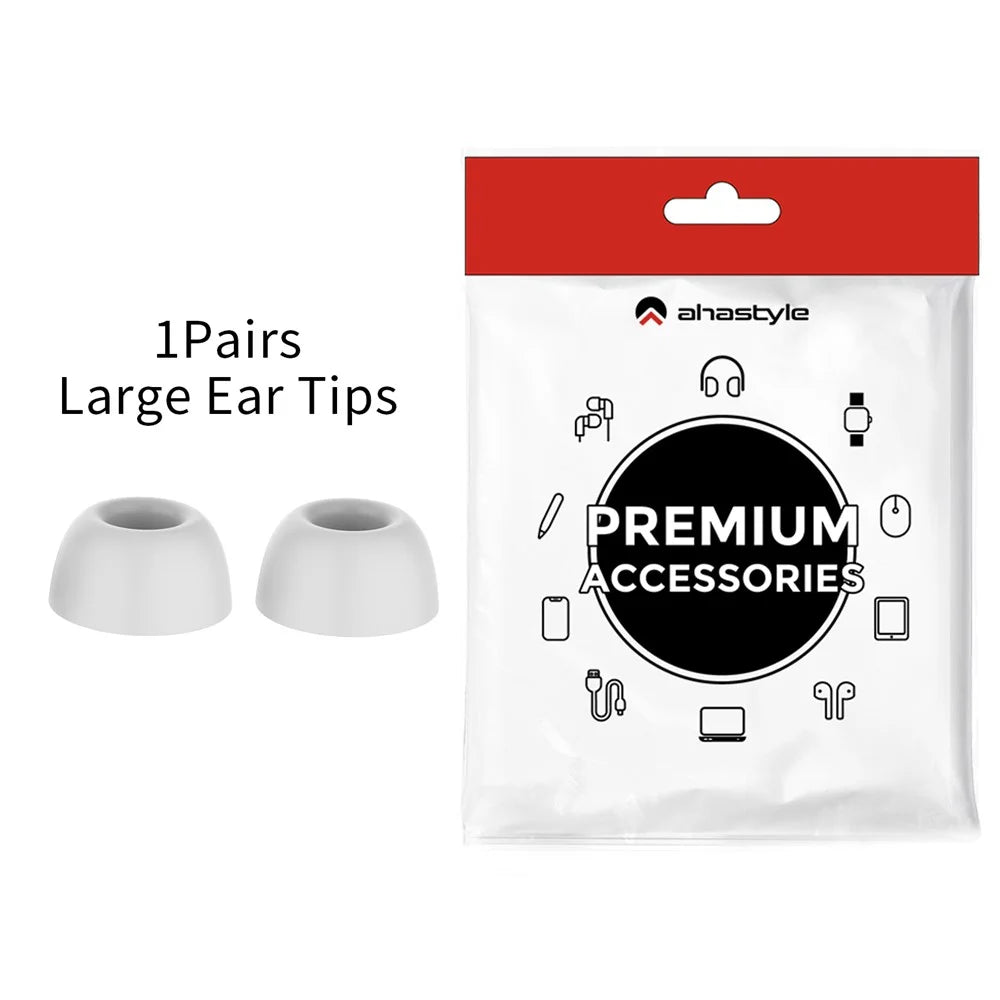 AHASTYLE PT168-B2 1 Pair For Samsung Galaxy Buds2 Pro Silicone Ear Tips Replacement Earphone Caps - White / S - 7