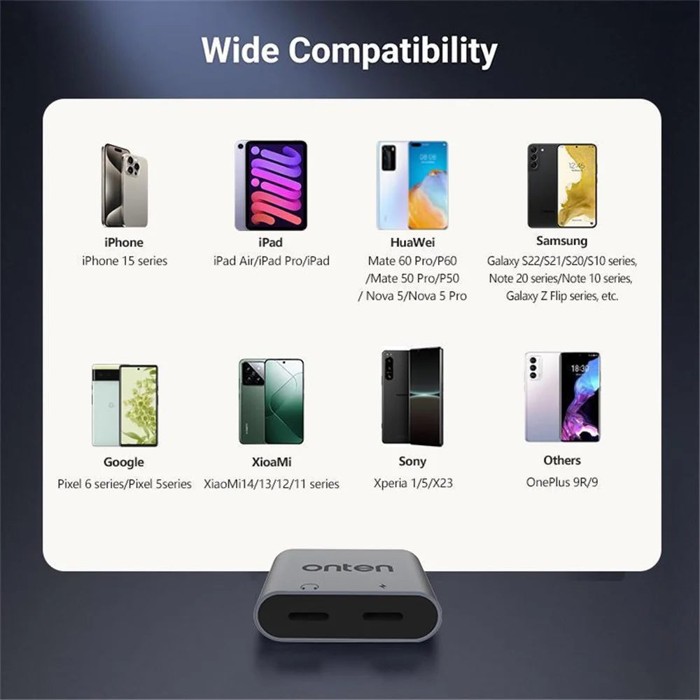 ONTEN OTN-289 Type-C to Type-C Digital Audio + PD 30W Charging Type-C Aluminum Alloy Adapter - 3