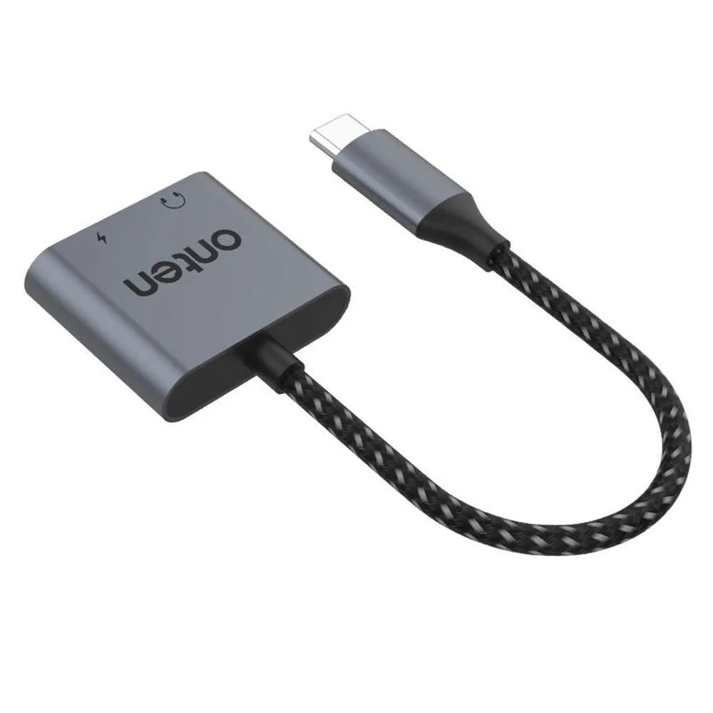 ONTEN OTN-290 Type-C to Type-C Digital Audio + Type-C Charging Adapter Aluminum Alloy Converter - 2