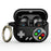 For Samsung Galaxy Buds3 Pro Silicone Case Retro Game Console Earbuds Cover with Carabiner - Black - 1
