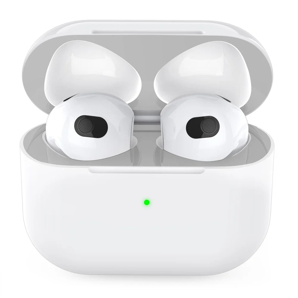 AHASTYLE PT68 2 PCS Metal Nickel Sticker For AirPods 4 , Ultra Thin Dust Guard Protective Film - Silver - 1