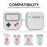AHASTYLE JY21 For AirPods 4 Protective Case Split Design Cartoon Silicone Earphone Cover with Carabiner - Grey - 7