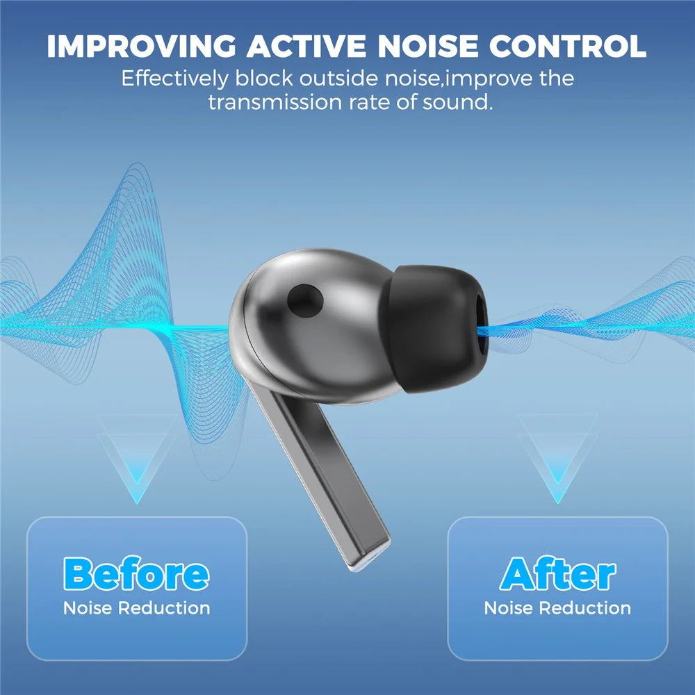 AHASTYLE WG168 3 Pairs For Samsung Galaxy Buds3 Pro Silicone Ear Tips Size L Bluetooth-Compatible Earbuds Caps - Black - 4