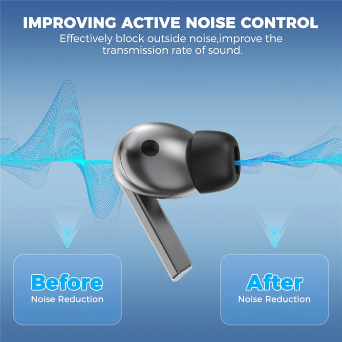 AHASTYLE WG168 3 Pairs For Samsung Galaxy Buds3 Pro Silicone Ear Tips Size S Bluetooth-Compatible Earbuds Caps - Black - 4