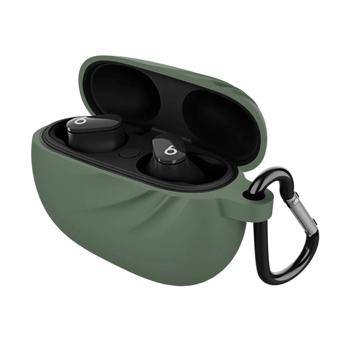 DIROSE Shockproof Silicone Protective Case Bluetooth-compatible Earphone Cover for Beats Studio Buds - Midnight Green - 1