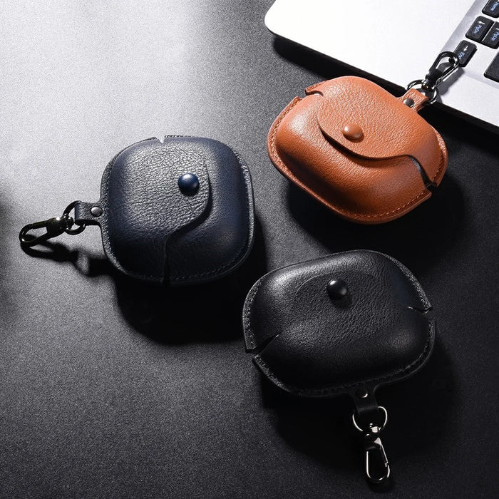 For Beats Powerbeats Pro 2 Earphone Case Business Leather + PC Protective Cover - Light Brown - 7