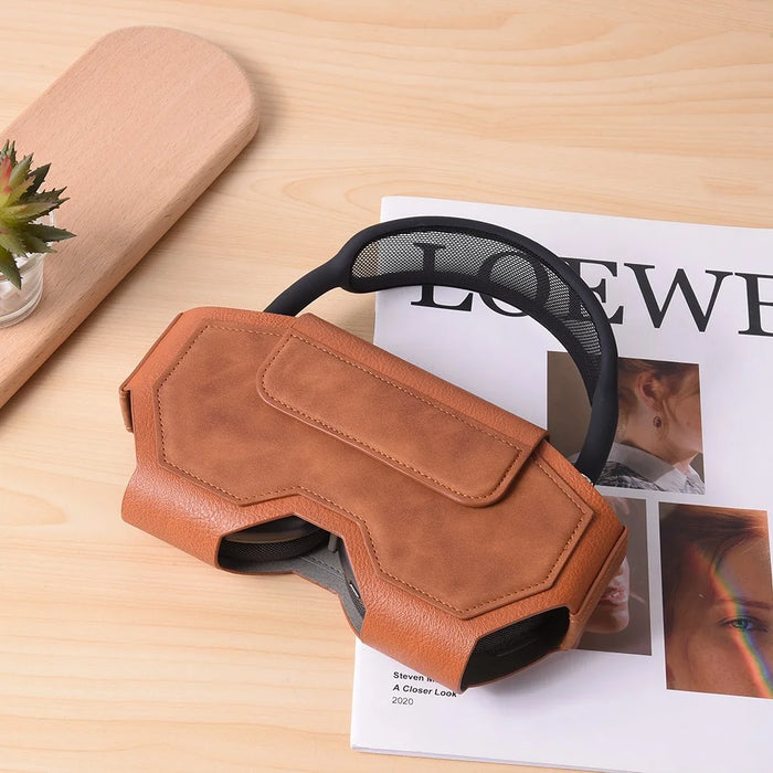 For AirPods Max 2 / Max Headphones Case Business Vintage Style PU Leather Protective Cover - Brown - 2