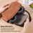 For AirPods Max 2 / Max Headphones Case Business Vintage Style PU Leather Protective Cover - Brown - 5