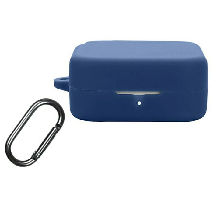 For Nothing CMF Buds 2a Silicone Case Wireless Earphones Protective Cover with Anti-Lost Buckle - Dark Blue - 1